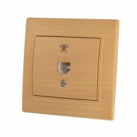 Lezard Мира роз. телеф. СУ 1 мест. ясень (RJ11) (корпус PC) 701-4747-137