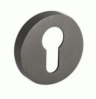 Накладка на цилиндр круг. РЕНЦ, матовый черный никель INET 06 MBN