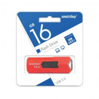 Флэш-диск (флэшка) USB 3.0 Smartbuy 16GB STREAM Red (SB16GBST-R3)
