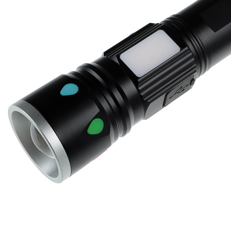 ЕРМАК Фонарь рабочий, LED, 4 режима, фокусировка, металл, съемн.аккум., 143х33 мм,функция Power-bank