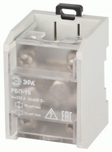 ЭРА блок распределительный проходной РБП 95 (1х95-4х16 мм2) 232/100А NO-224-77 62998