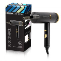 Фен ERGOLUX ELX-HD14-C02 PRO, 2кВт, склад.ручка, 2скор, 3 режима, холод.воздух, черный/золото 7591