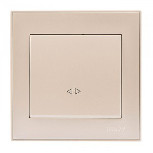 Lezard RAIN выкл. промежуточный СУ 1 кл. жемчужно-бел. металлик (корпус PC) 703-3030-107