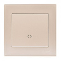 Lezard RAIN выкл. промежуточный СУ 1 кл. жемчужно-бел. металлик (корпус PC) 703-3030-107