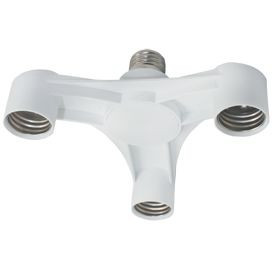 Ecola патрон-переходник с цоколя E27 на 3хE27 Широкий Белый A7T37WEAY