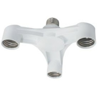 Ecola патрон-переходник с цоколя E27 на 3хE27 Широкий Белый A7T37WEAY