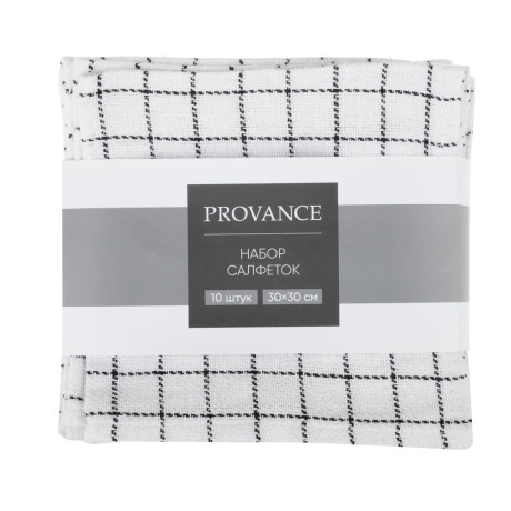 PROVANCE Стандарт Набор салфеток 10шт, 30х30см, 50% хлопок, 50% полиэстер