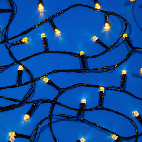 СНОУ БУМ Гирлянда эл. вьюн 20м, 200LED, шампань, 8 режимов, ПВХ черный, 220В