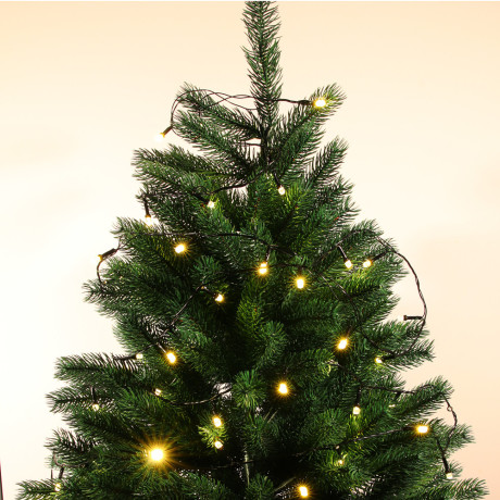 СНОУ БУМ Гирлянда эл. вьюн 20м, 200LED, шампань, 8 режимов, ПВХ черный, 220В