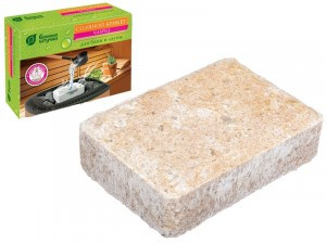 Соляной брикет с травами Чабрец, 1300 г для бани и сауны Банные штучки