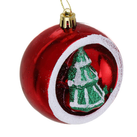 СНОУ БУМ Набор шаров 3 шт, 8 см, пластик