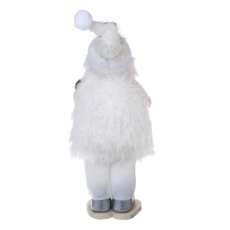 СНОУ БУМ Сувенир Санта 10x7x26 см, полиэстер, белый, 2 вида