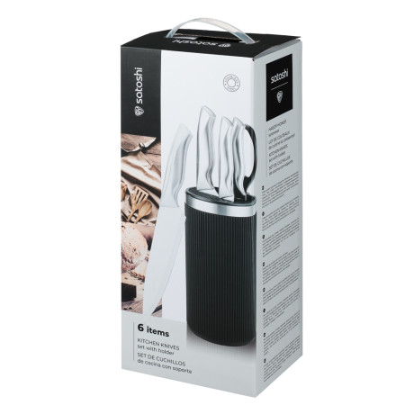 SATOSHI Саура Набор ножей кухонных 6пр, на подставке