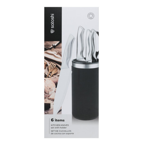 SATOSHI Саура Набор ножей кухонных 6пр, на подставке