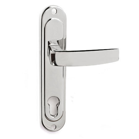 Ручки на планке Apecs HP-85.0101-CR (хром, под цилиндр, межос-85мм)