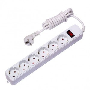 EKF Блокбастер XL сет.удл.-фильтр ПВС 3х1 16А 3200W 6роз. 3м (земля, КРЗ, перегруз) ABS/БЕЛЫЙ