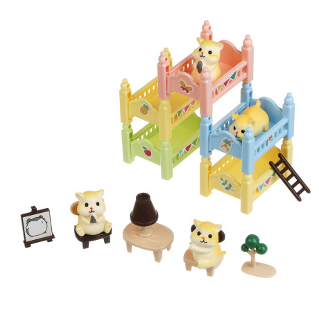 ИГРОЛЕНД Питомец с акс. "Хомяк в спальне", ABS, PP, 8х5х12 см, 6 диз.