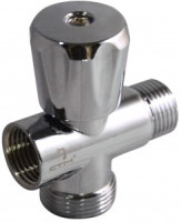 СТМ Вентиль трехпроходной 1/2&quot;х1/2&quot;х3/4&quot; (нар-нар, ш/ш)/г, маховик, хром CV301234