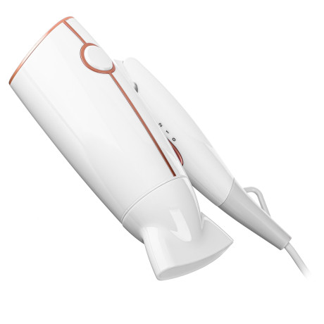 LEBEN Фен для волос дорожный складной, 1600Вт, белый