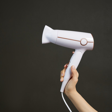 LEBEN Фен для волос дорожный складной, 1600Вт, белый