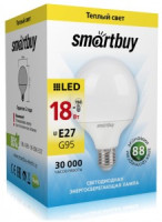 SALE SmartBuy шар G95 E27 18W(1400lm) 3000K 2K 137x99 матовая пластик SBL-G95-18-30K-E27