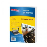 Обложки для переплета картонные ProMega Office белые, кожа, А4, 230г/м2, 100шт/уп