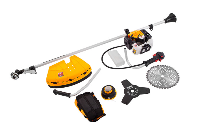 Триммер бензиновый DGT 250, 25 см3, 1.3 л. с, неразъемная штанга, состоит из 2 частей Denzel