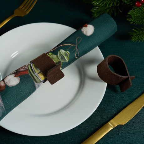 PROVANCE Фелиз Кольца для салфеток фетровые, 2шт в комплекте, 100% полиэстер, натуральный