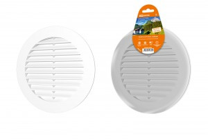 TDM вент. решетка круглая с москитной сеткой, с фланцем d150, внеш. D200, бел. (5!) (РФ) SQ1807-0094