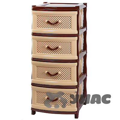 Комод КЛАССИКА (4 секции) сетка БЕЛ Эльфпласт 067