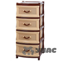 Комод КЛАССИКА (4 секции) сетка БЕЛ Эльфпласт 067