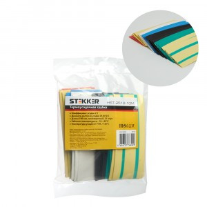 Stekker термоусадочная трубка ТУТ набор 25/12,5мм 10см мультикол(уп 21шт,цена/уп) HST-2512-10M 39718