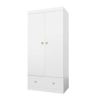 Шкаф двухсекционный Polini kids Fun 890, белый (мест 3)