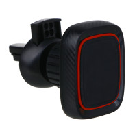 ЕРМАК Держатель телефона магнитный, на дефлектор, пластик, черно-красный