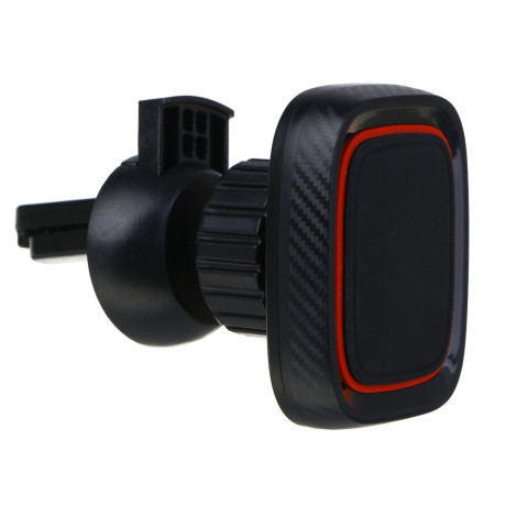 ЕРМАК Держатель телефона магнитный, на дефлектор, пластик, черно-красный