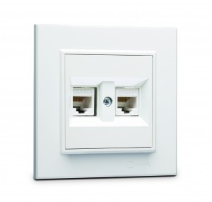 Makel Karea роз. компьют. СУ 2 мест. бел. (RJ45+RJ45) 56001036