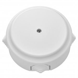 Bylectrica РЕТРО Коробка монтажная ОУ d76х45мм 4 ввода с сальниками, БЕЛЫЙ IP20 КМ-449