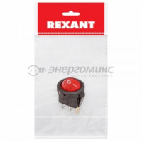 REXANT выкл. клавишный круглый 250V 3А(3с)ON-OFF красн.,подсв.Micro(RWB-106,SC-214) ИУ36-2530-1