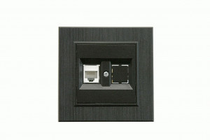 MAKEL Karea Line роз. СУ комп. CAT 5+гнездо ЧЕРНЫЙ STAR 86054035