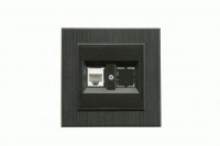 MAKEL Karea Line роз. СУ комп. CAT 5+гнездо ЧЕРНЫЙ STAR 86054035