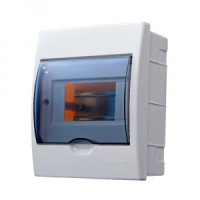 Lezard LUXRAY бокс (корпус) пластик ЩРВ-П- 4 мод. встраиваемый БЕЛЫЙ с дымчатой дверцей IP40