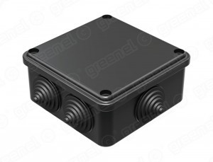 GREENEL Коробка распред. ОУ 100х100х50мм, IP55, ЧЕРНЫЙ (48шт) GE41234-05
