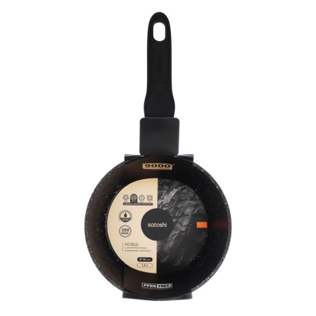 SATOSHI Стоун Ковш d16см 1,3л, антипригарное покрытие Мрамор, индукция