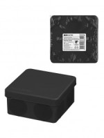 TDM Коробка распред. двухкомпонентная ОУ 80х80х40 8гермов, черный IP66 ПМ (120!) SQ1401-2912