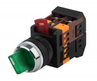 ЭРА АNСLR-22-3 Переключатель на 3 фикс.полож.зеленый неон/240В I-O 1з+1р