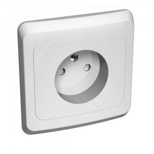 Systeme Electric Этюд роз. СУ 1 мест. бел. (пл.осн., штор.) PC16-002B (20!)