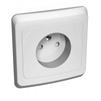 Systeme Electric Этюд роз. СУ 1 мест. бел. (пл.осн., штор.) PC16-002B (20!)