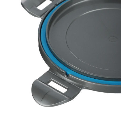 Контейнер герметичный для СВЧ с защелками, круглый, 0,7л, D-12см, H-11,5см, пластик