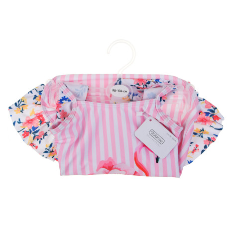 GALANTE Фламинго Купальник для девочки слитный, р-р 98-104, 82% полиэстер, 18% эластан