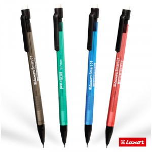 Карандаш механический Luxor "Smart Slim" 0,7мм, с ластиком, ассорти Арт.301736